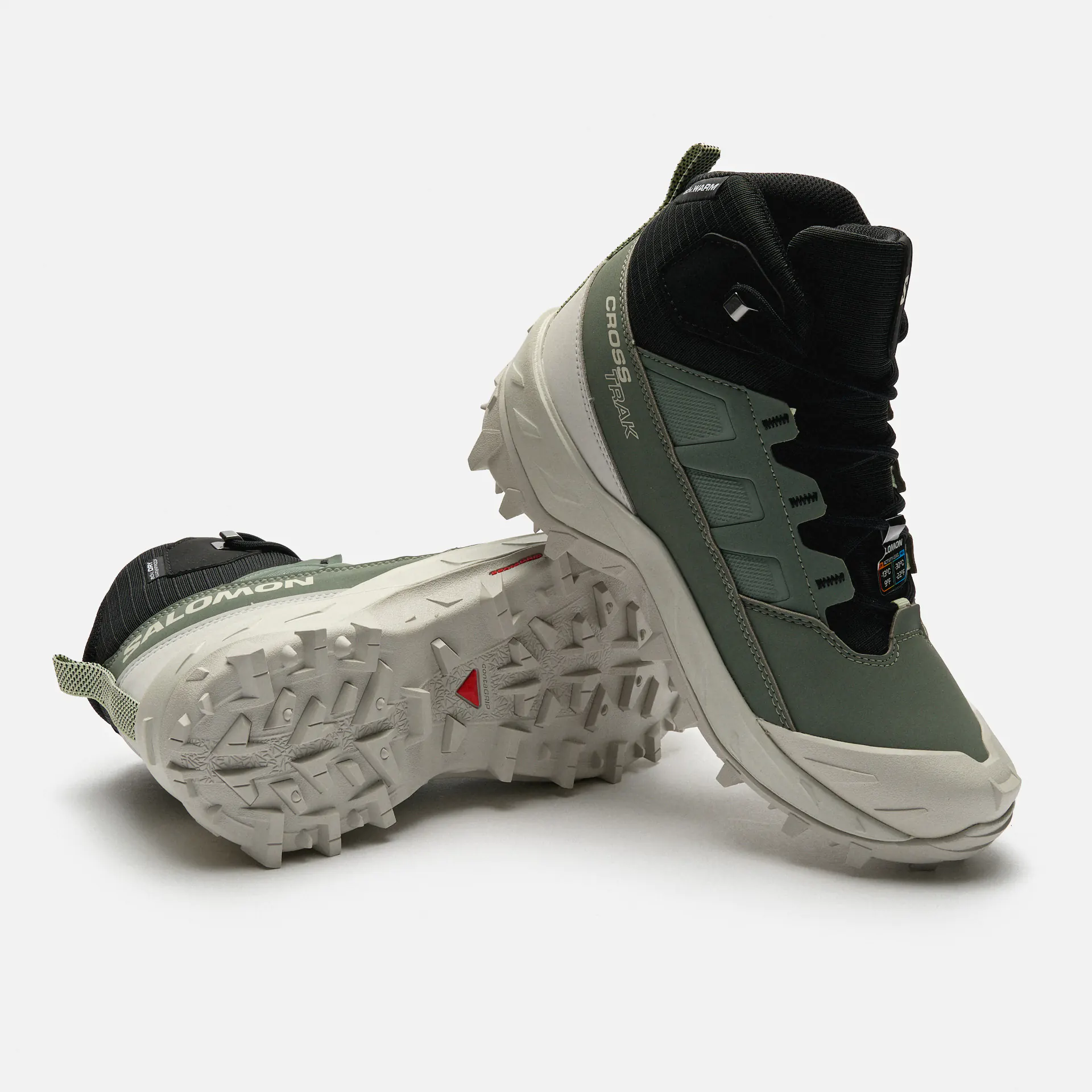 Salomon CROSSTRAK WP Boots Agave Green/Black/Canary Green