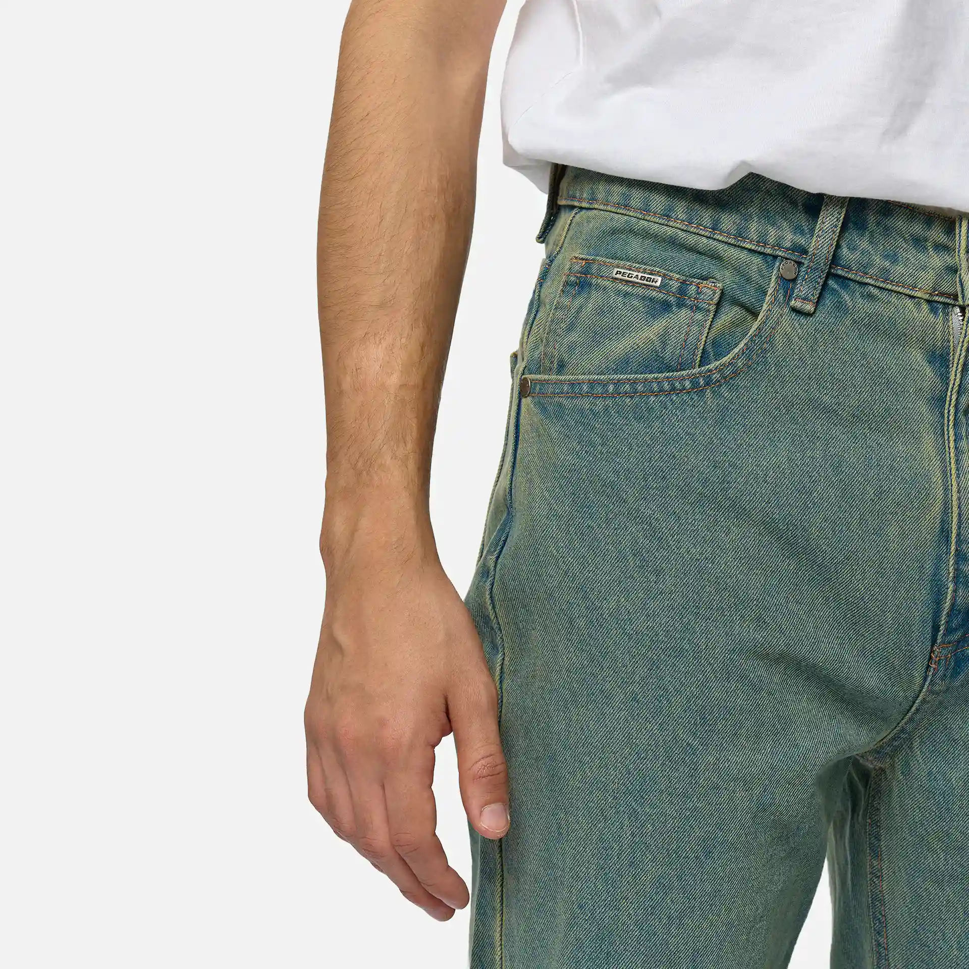 PEGADOR Baltra Baggy Jeans Washed Vintage Blue