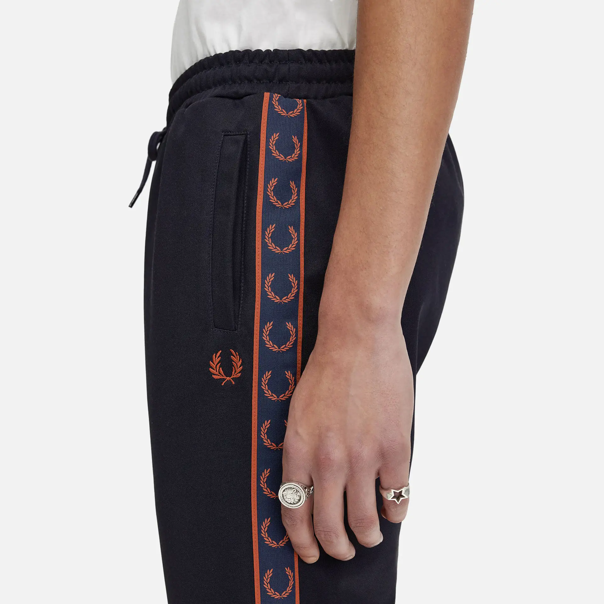 Fred Perry Seasonal Taped Track Pant Navy/Nut Flake