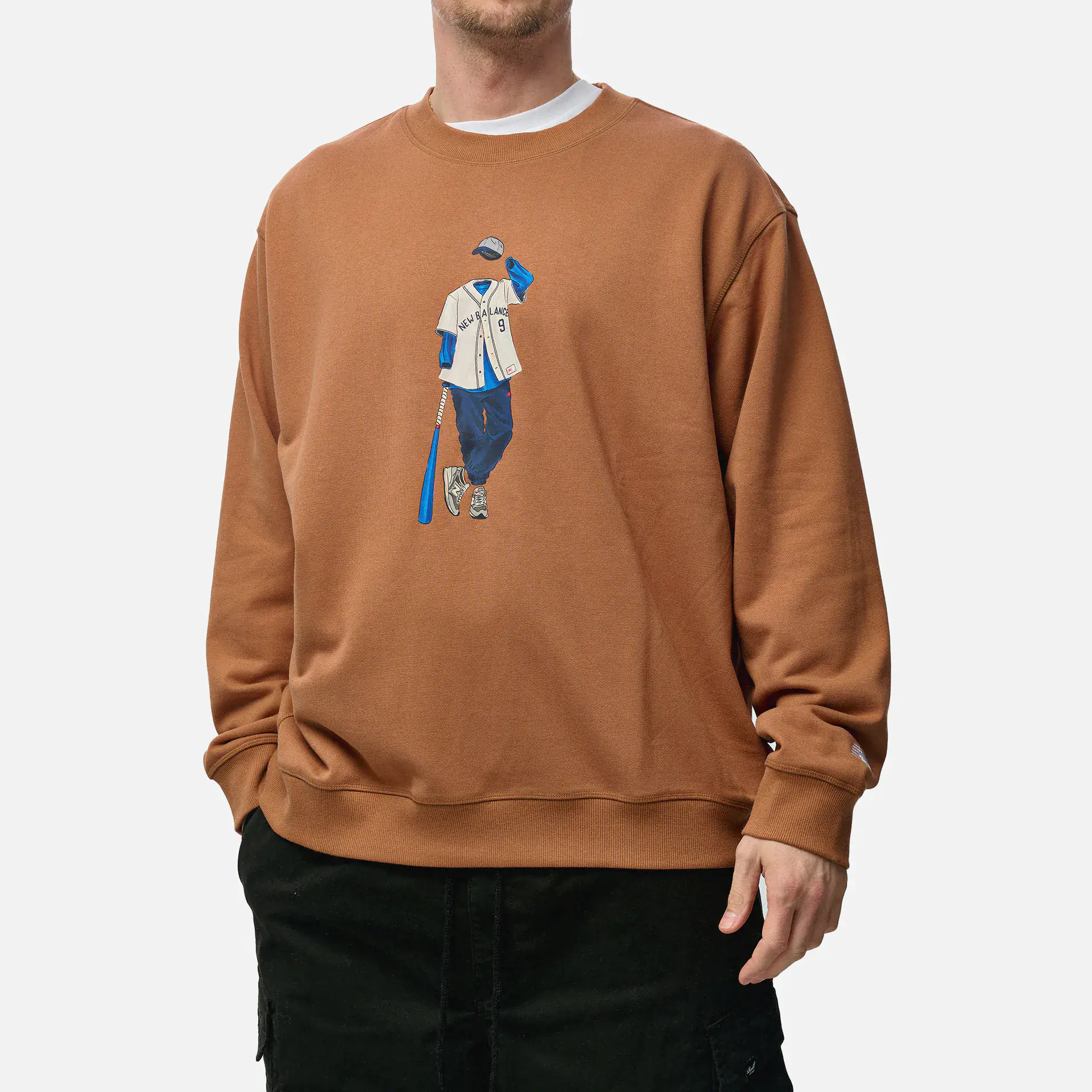 New Balance Athletics Relaxed Sport Style Crew Walnut