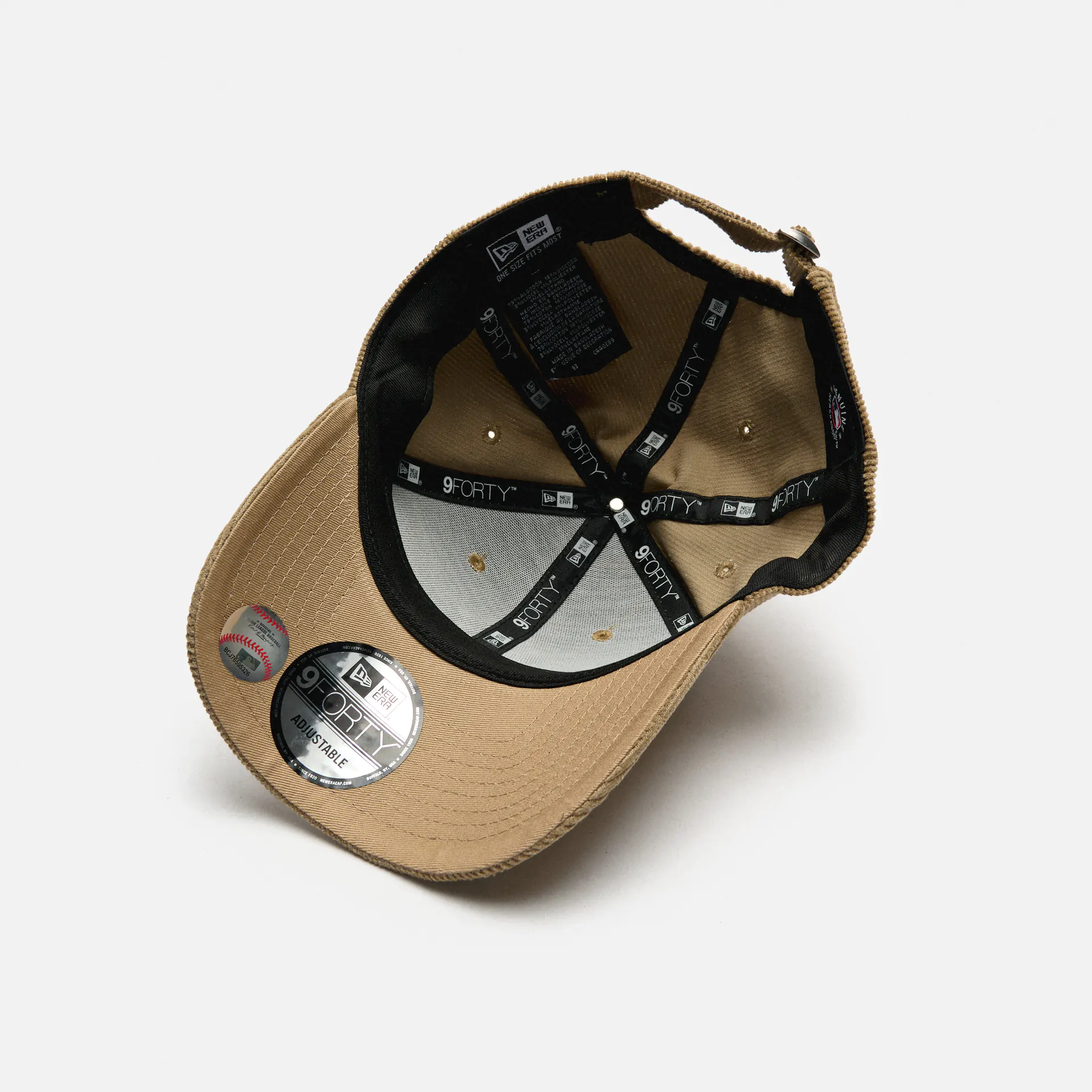 New Era MLB NY Yankees Cord League Essential 9Forty Strapback Cap Tabacco