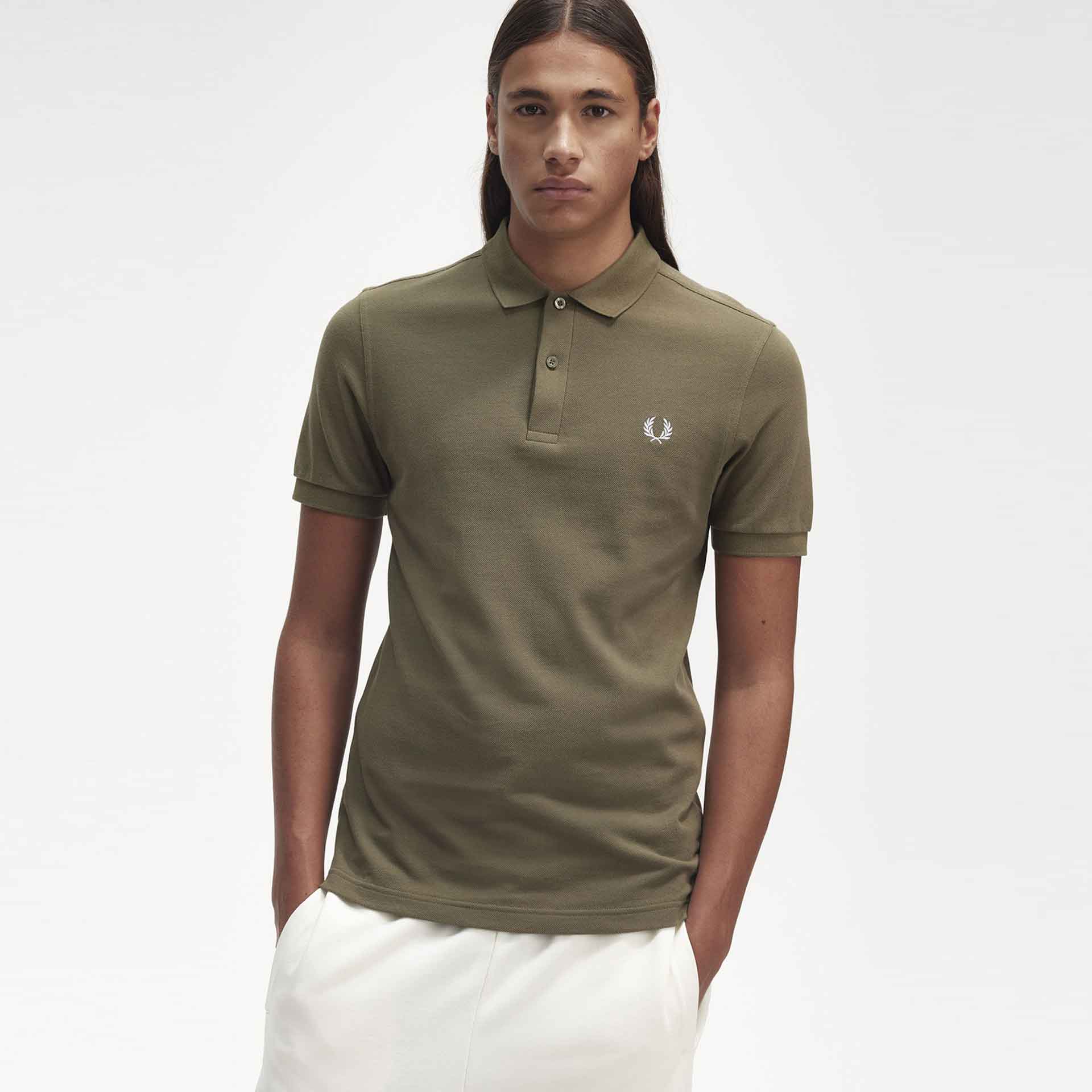 Fred Perry Plain Polo Shirt Uniform Green