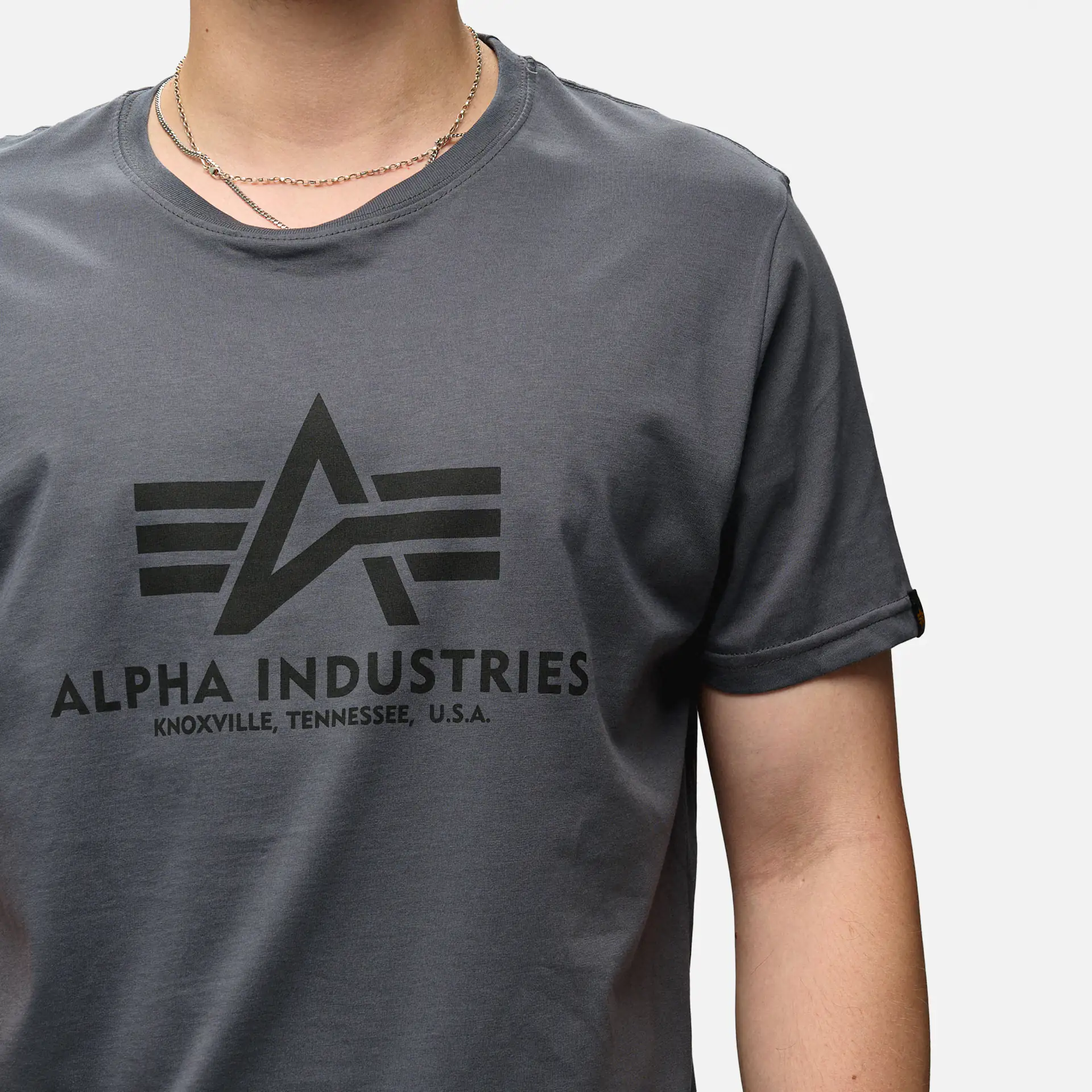 Alpha Industries Basic T-Shirt Grey Black/Black