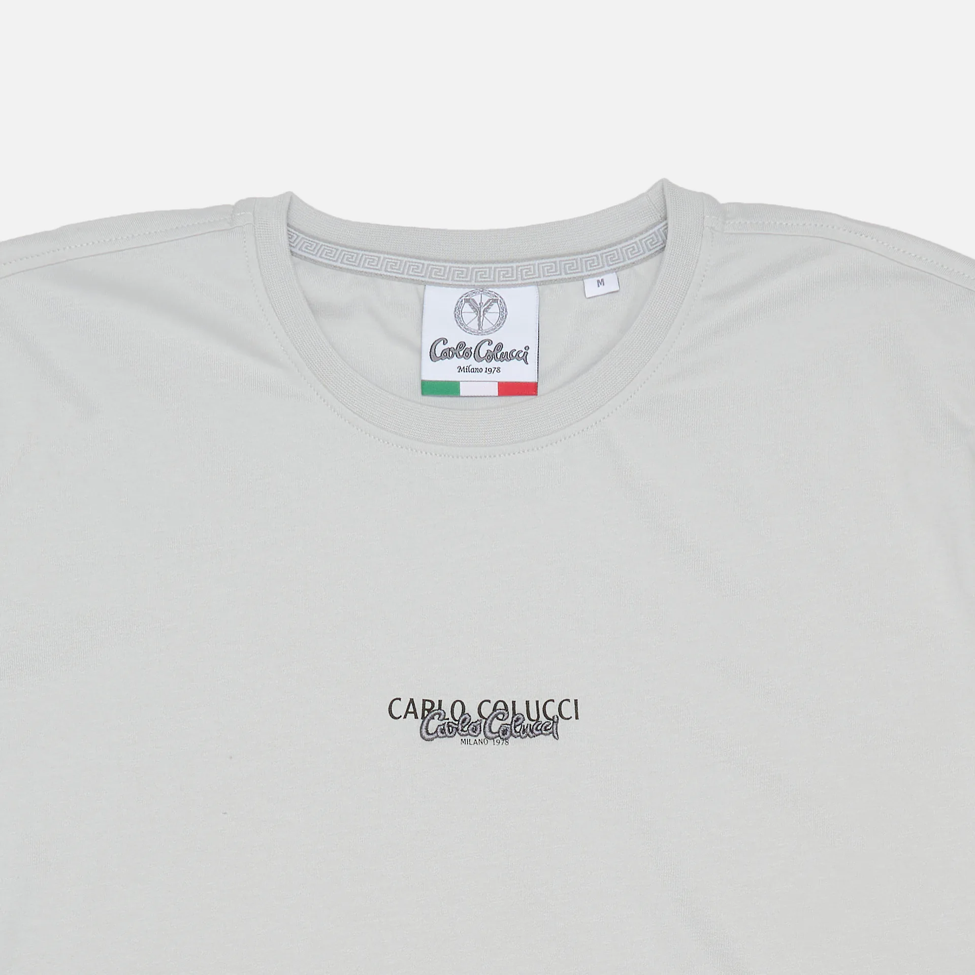 Carlo Colucci T-Shirt Basic Line Light Grey