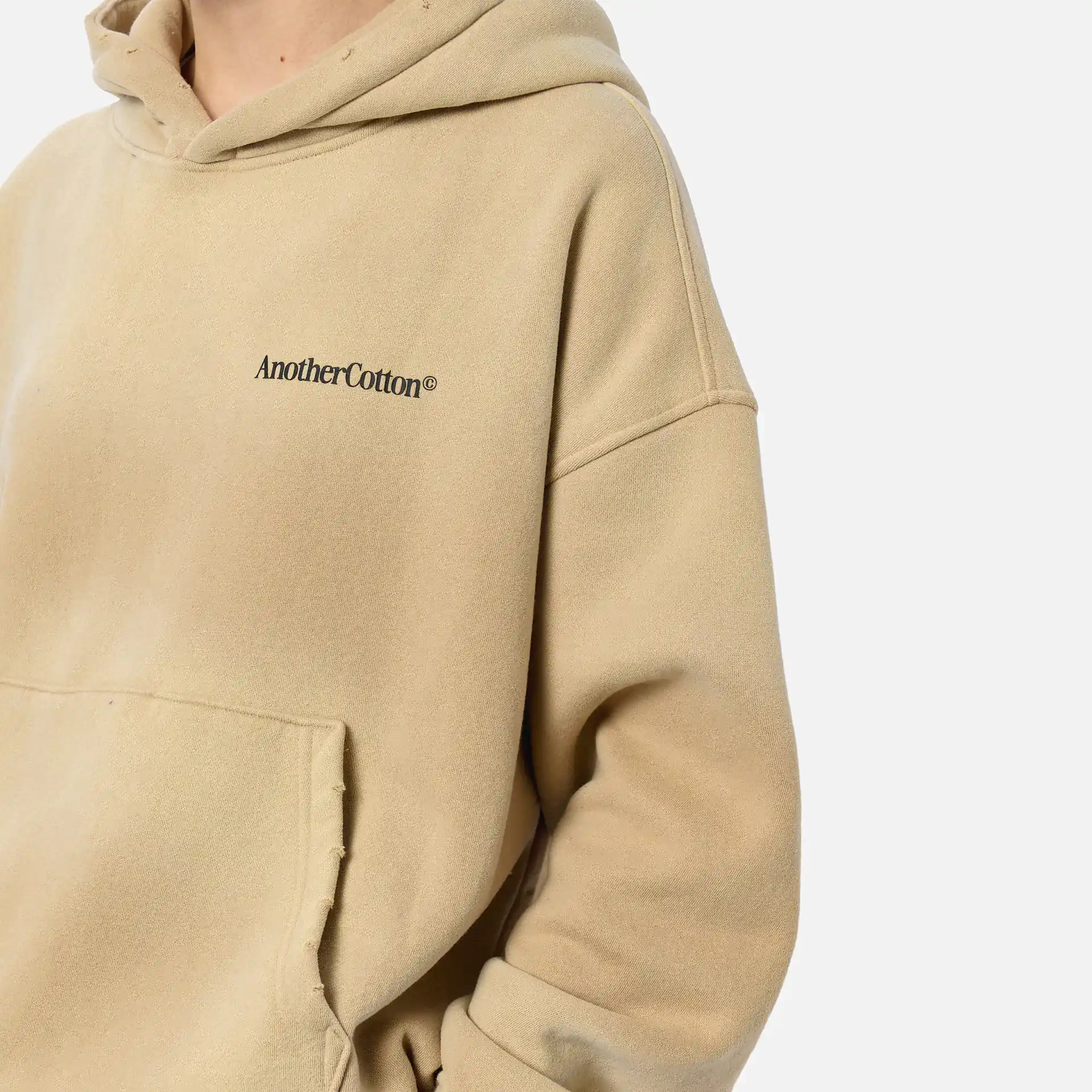 Another Cotton More Espresso Oversized Hoodie Beige