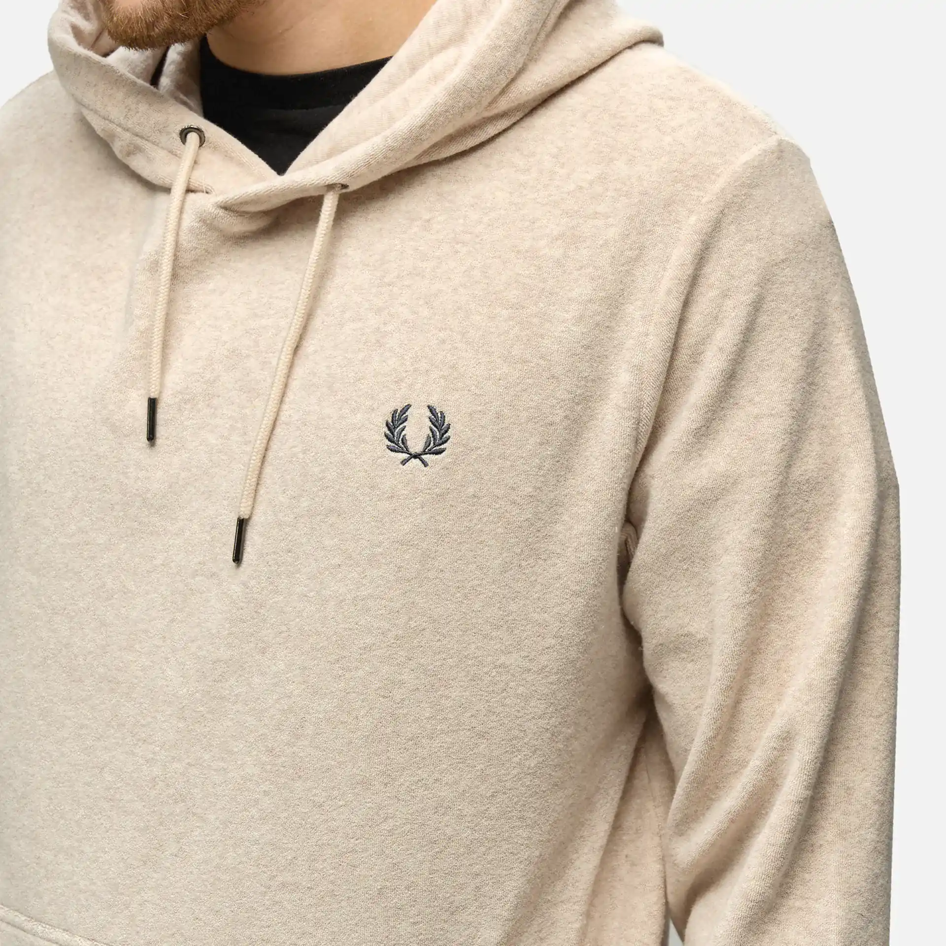 Fred Perry Towelling Hoodie Porridge Marl