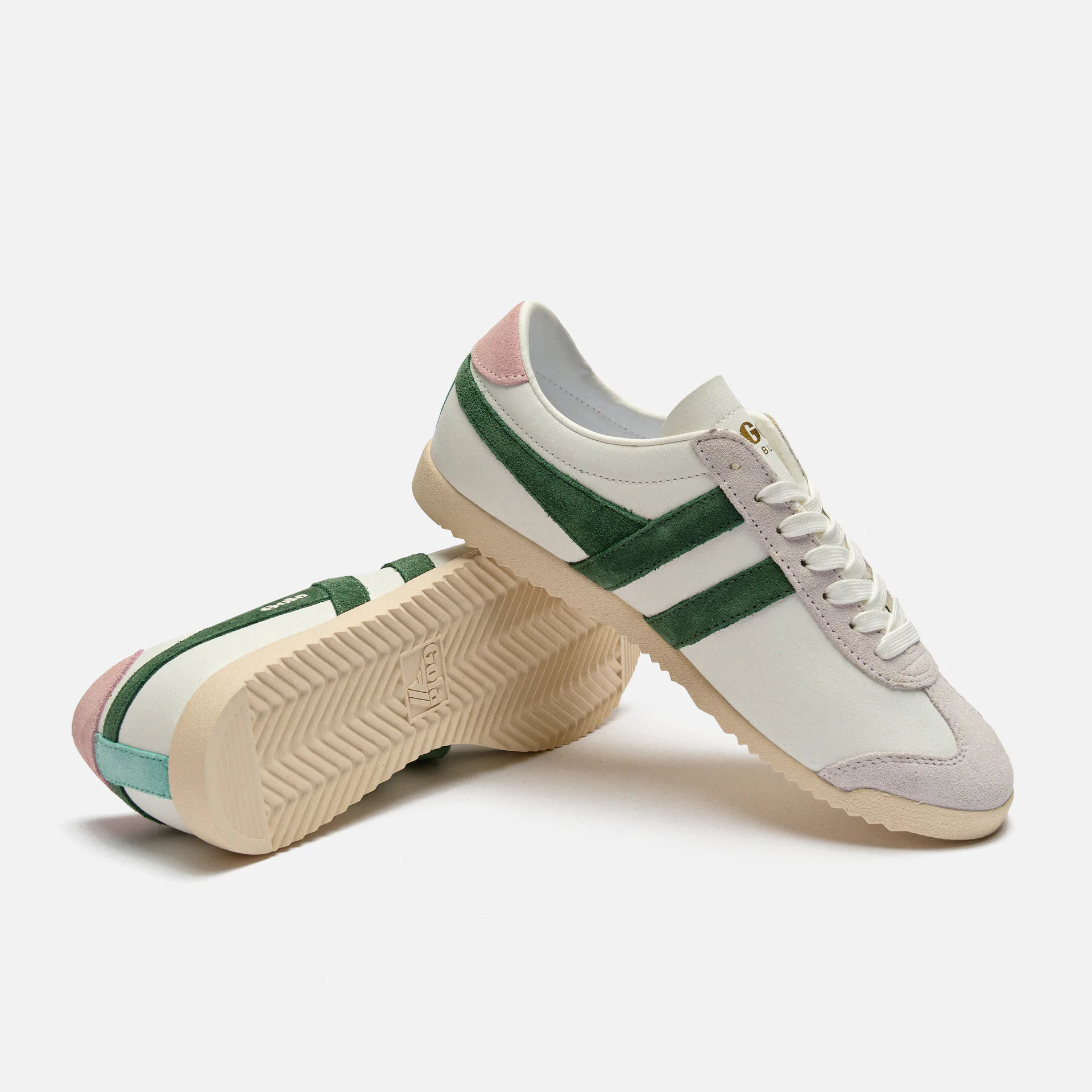Gola Bullet Pure Sneaker White/Evergreen/Chalk Pink