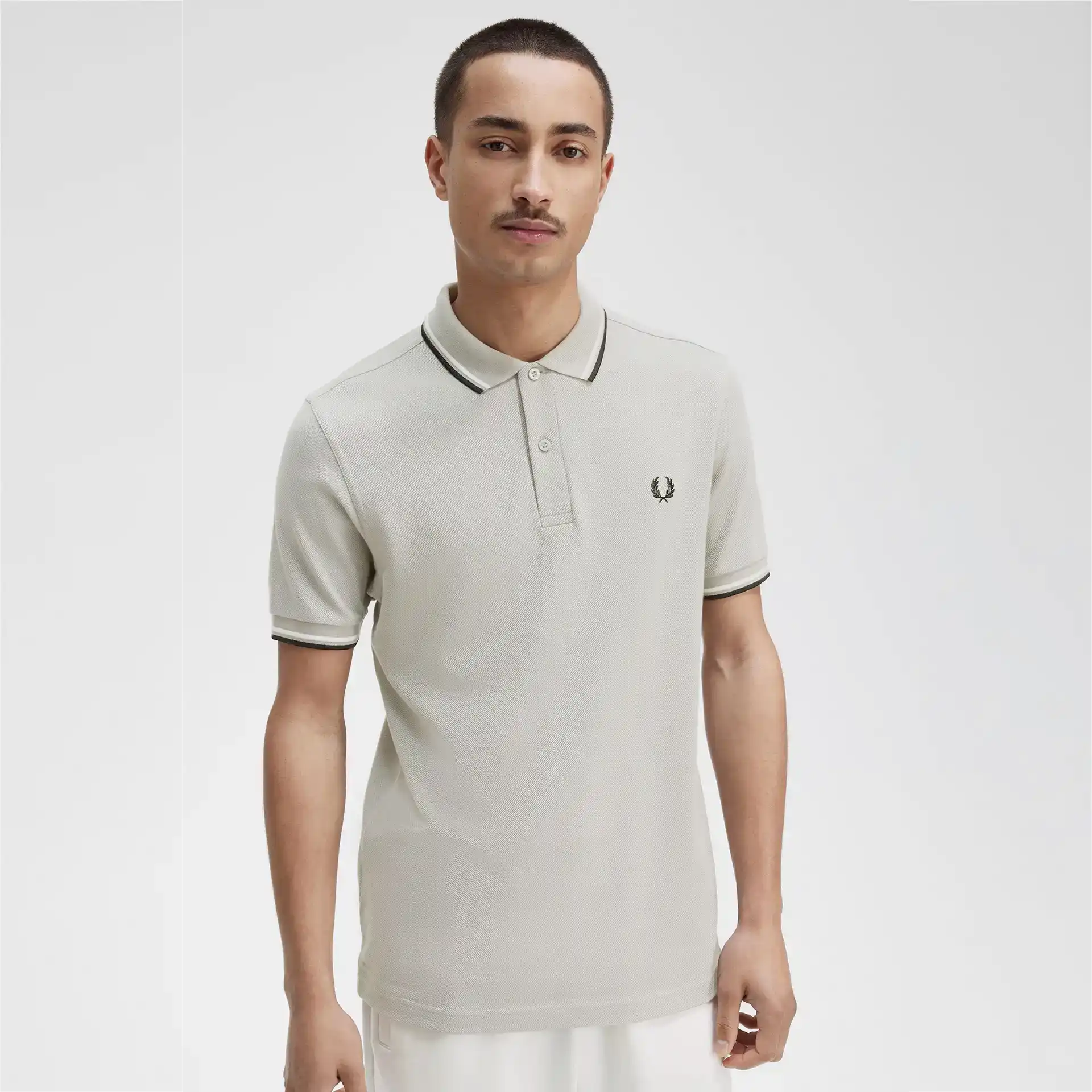 Fred Perry Twin Tipped Polo Shirt Limestone