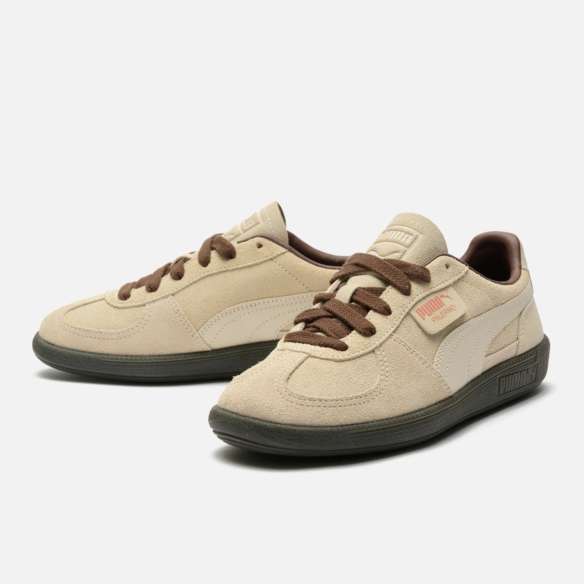 PUMA Palermo Sneaker Alpine Snow/Espresso Brown
