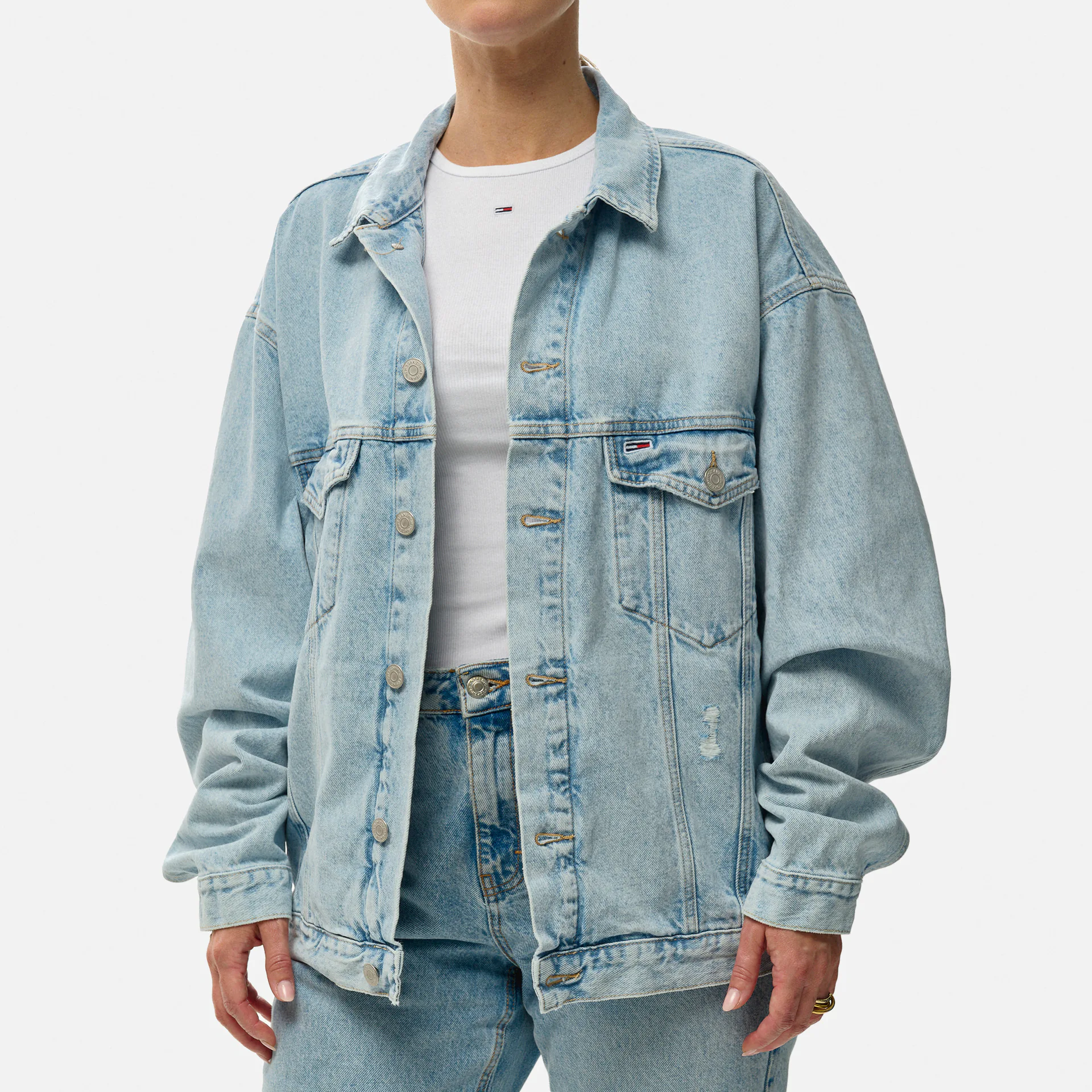 Tommy Jeans Oversized Jacket Arch Denim Light