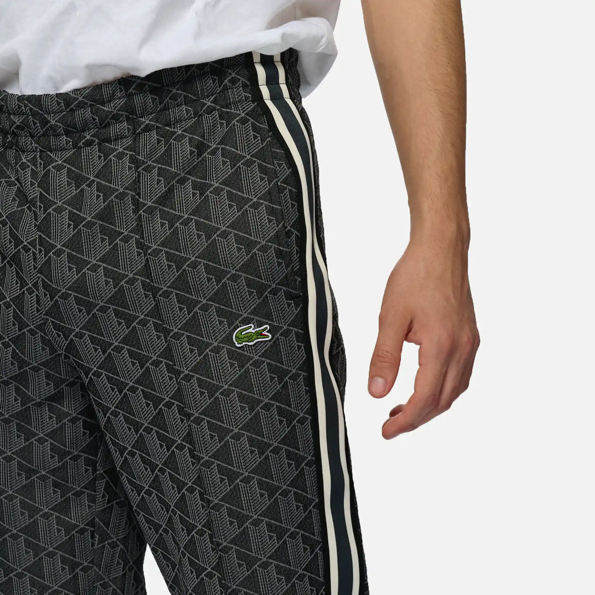 Lacoste Paris Monogram Jacquard Track Pants Black/Graphite
