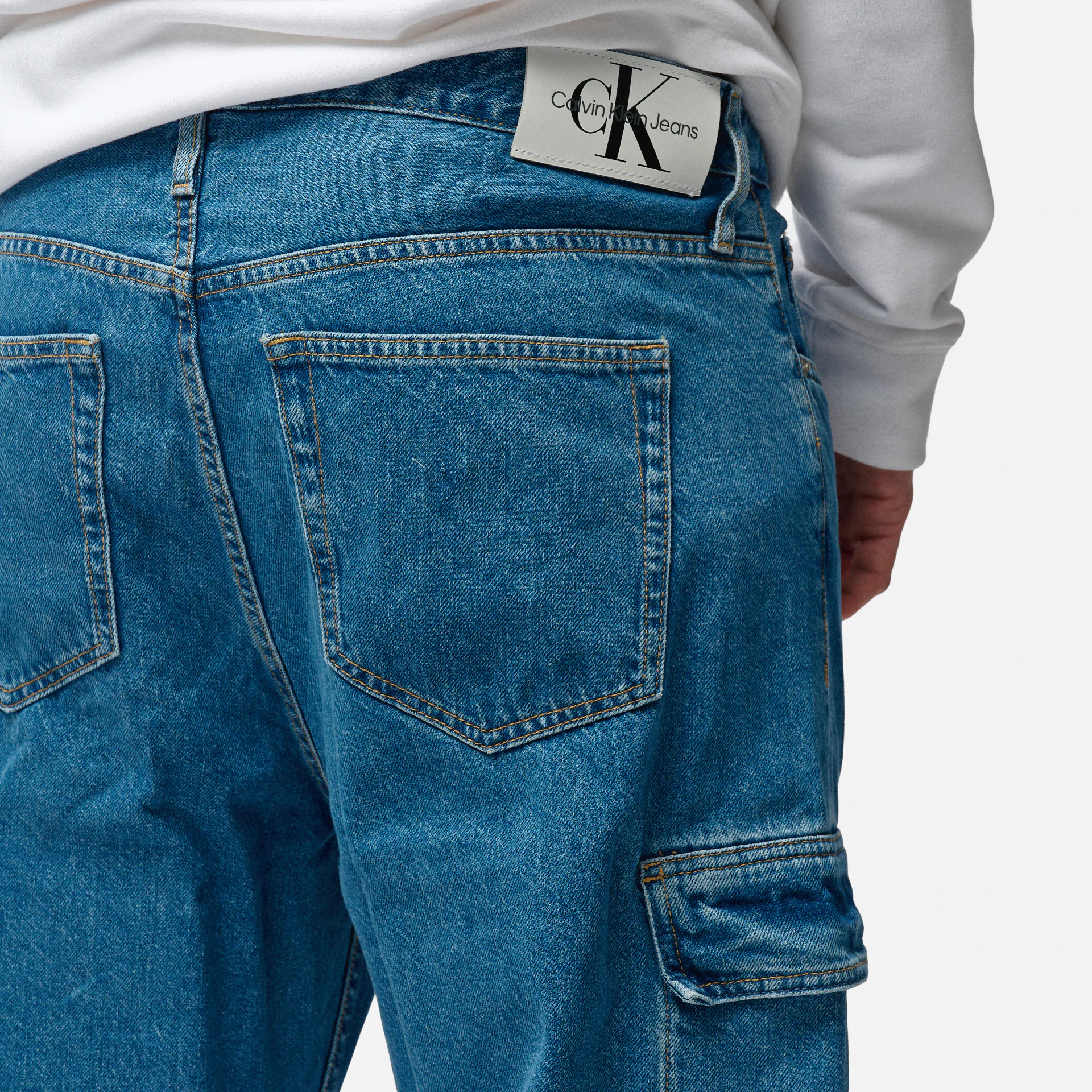 Calvin Klein Jeans 90`s Loose Cargo Jeans Denim
