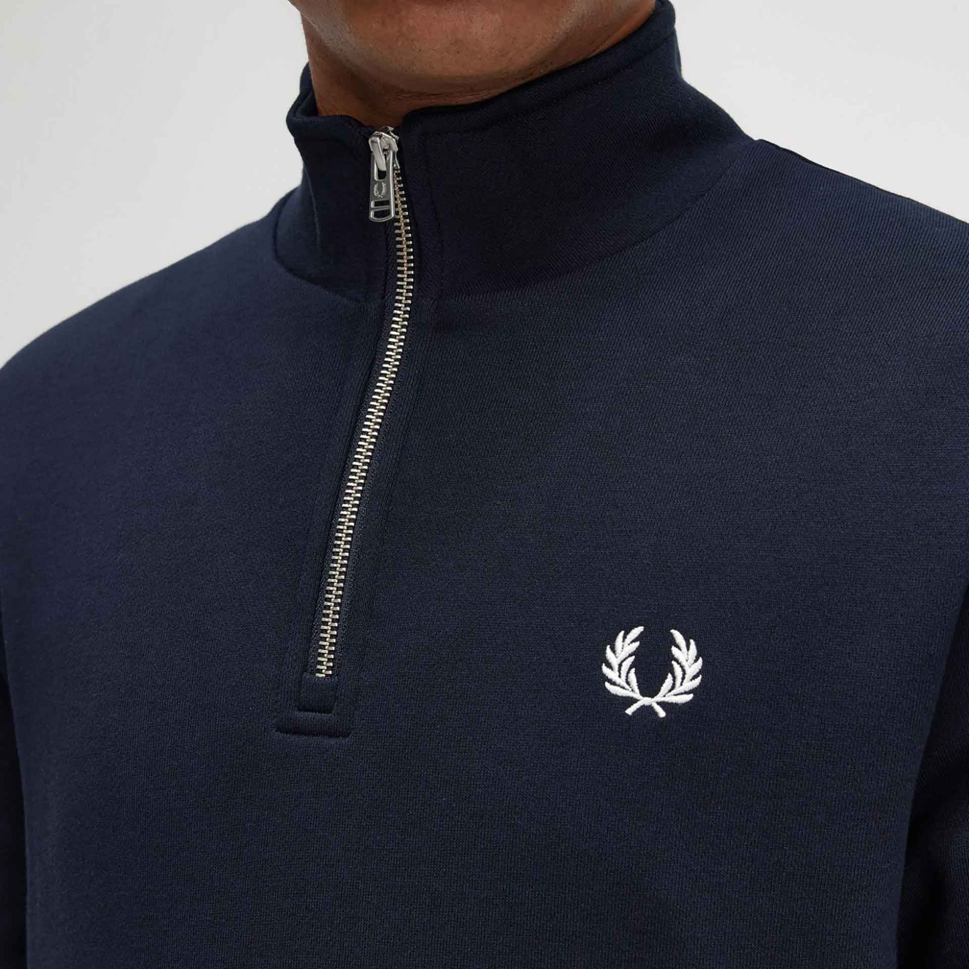 Fred Perry Half Zip Sweatshirt Navy