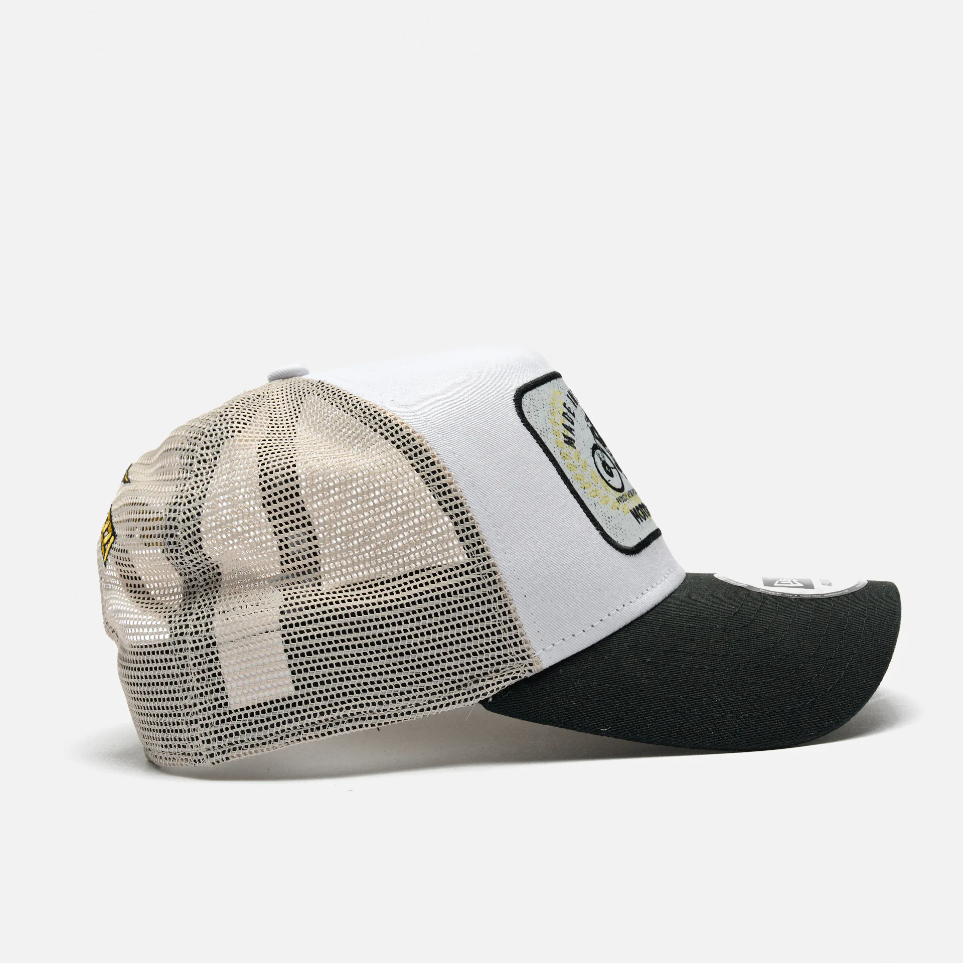 New Era Moto Guzzi Trucker Strapback Cap Stone 