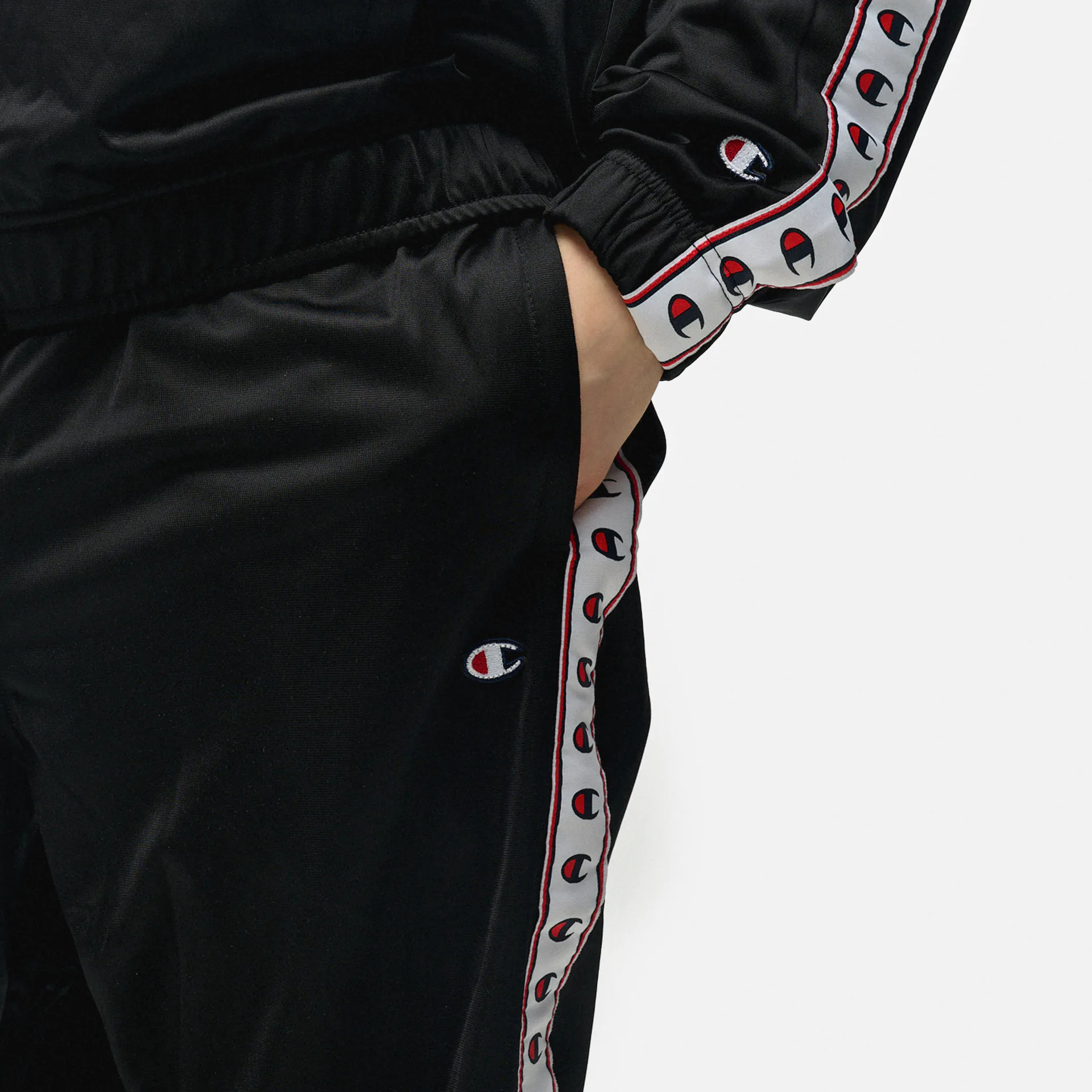 Champion Tape Tracksuit Black