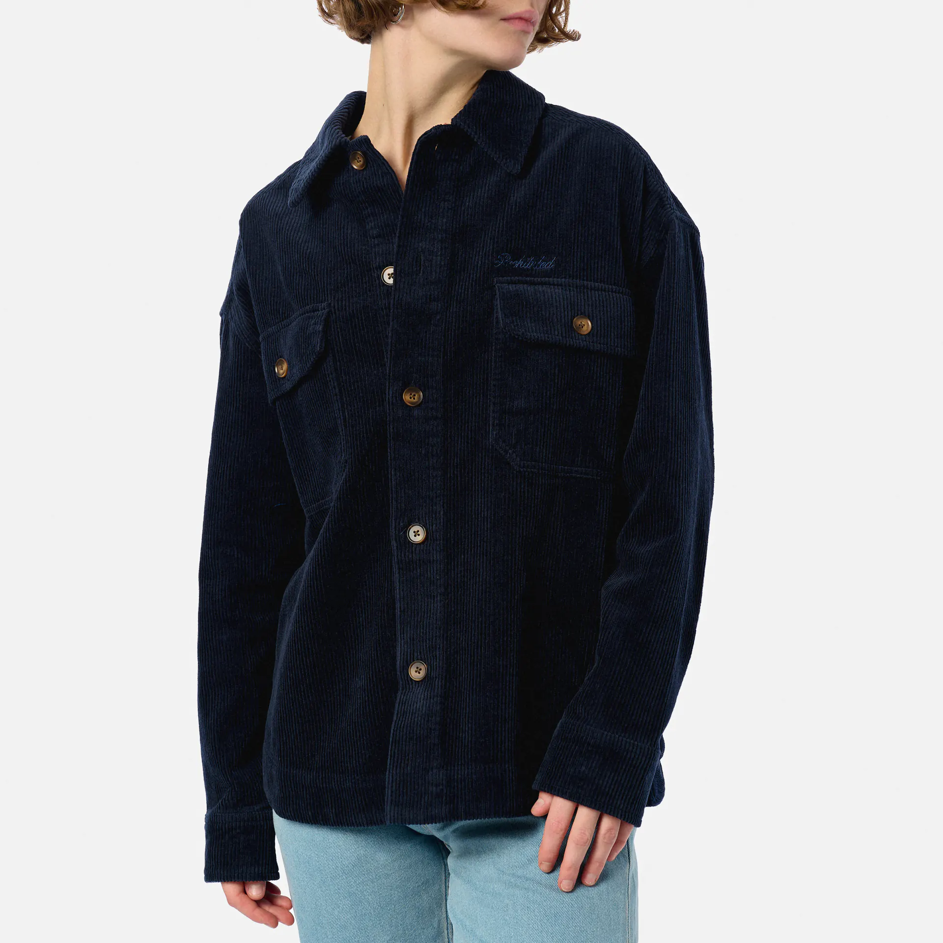 Prohibited Corduroy Overshirt Navy
